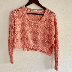 Women’s Roxy coral knitted crop top sweater